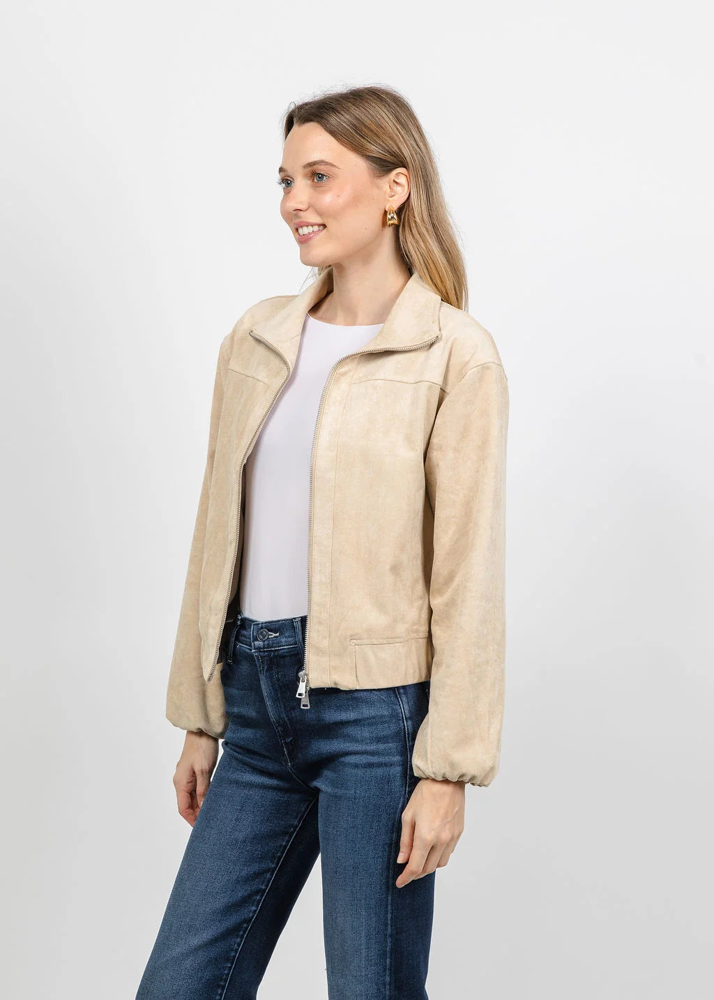 Aude Suede Jacket - Champagne