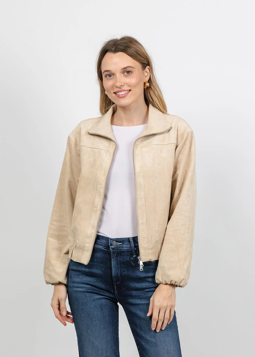 Aude Suede Jacket - Champagne