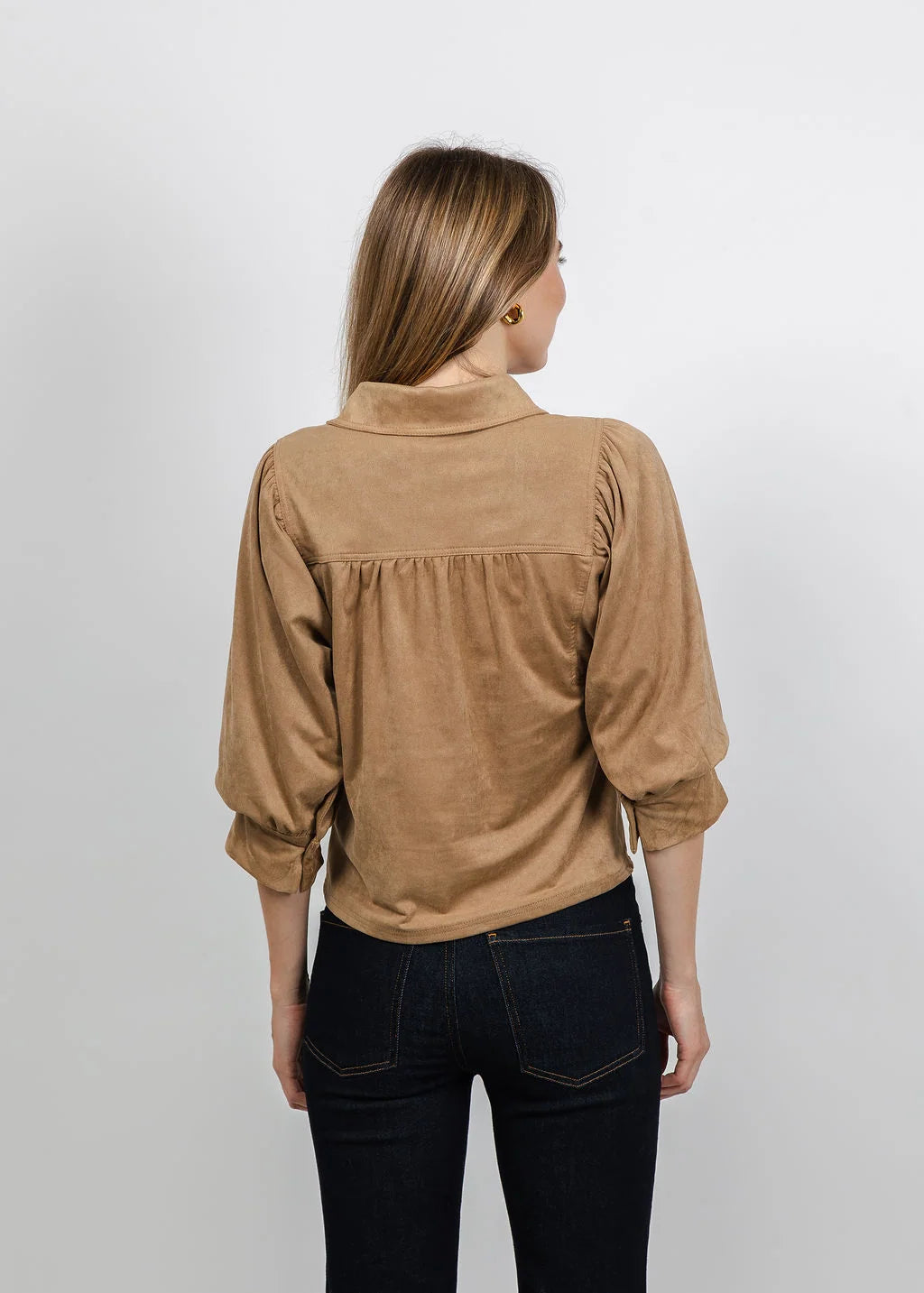 Yuna Suede Blouse - Chamois
