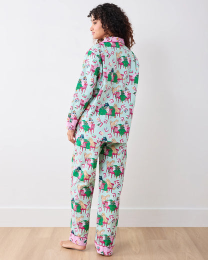 Mahjong Menagerie Long Pajama Set