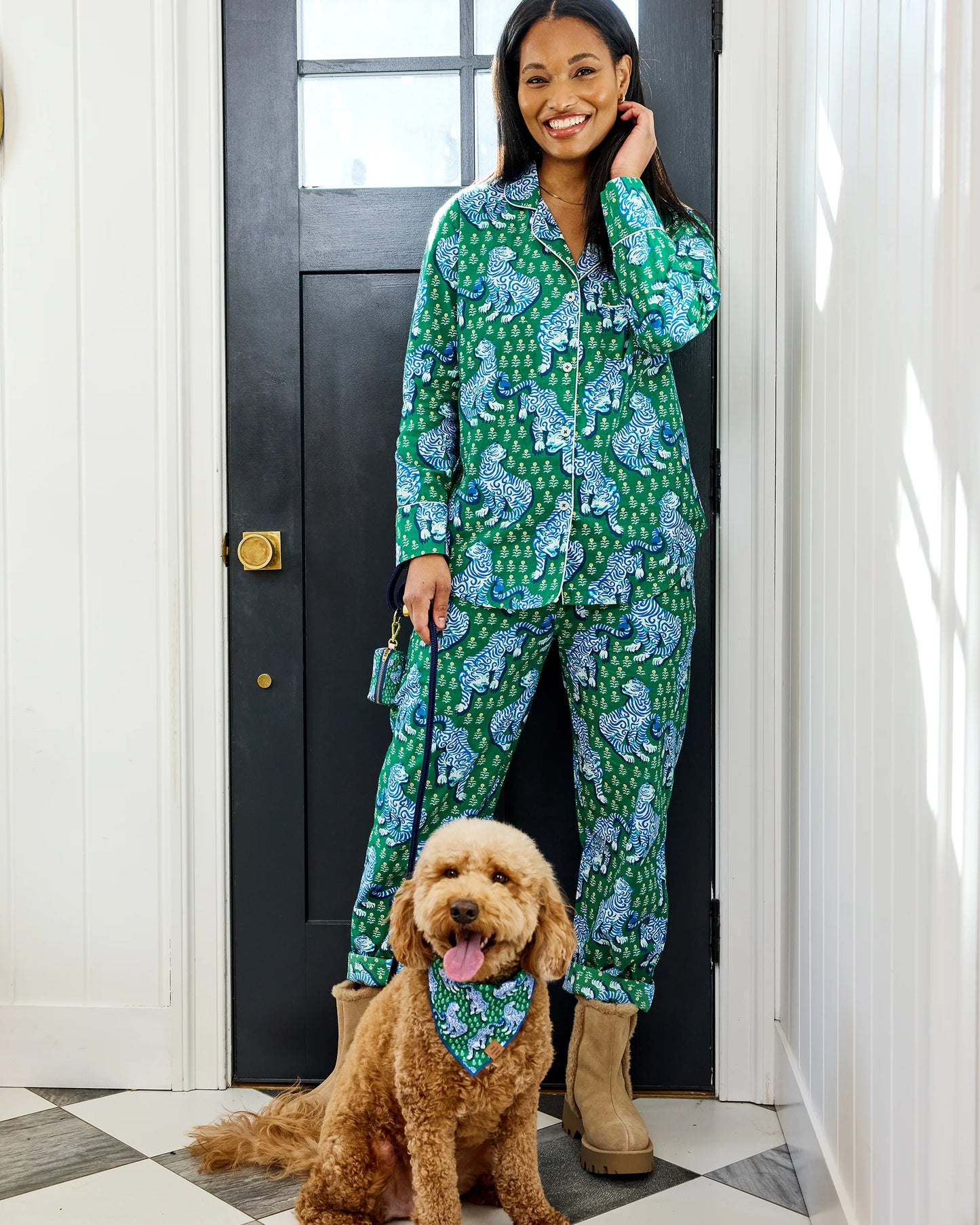 Long PJ Set in Tiger Queen