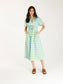 Gretchen Dress in Sprig & Sky Grassclotch