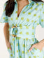 Gretchen Dress in Sprig & Sky Grassclotch