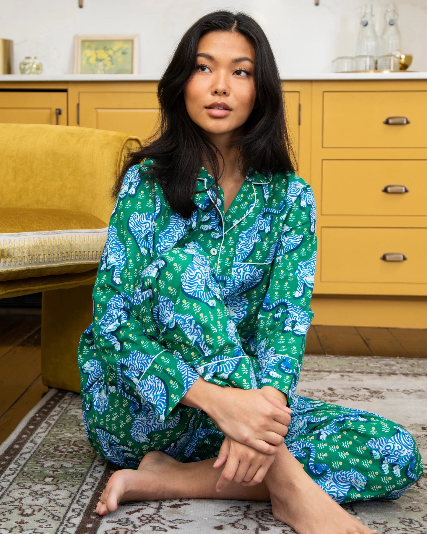 Long PJ Set in Tiger Queen