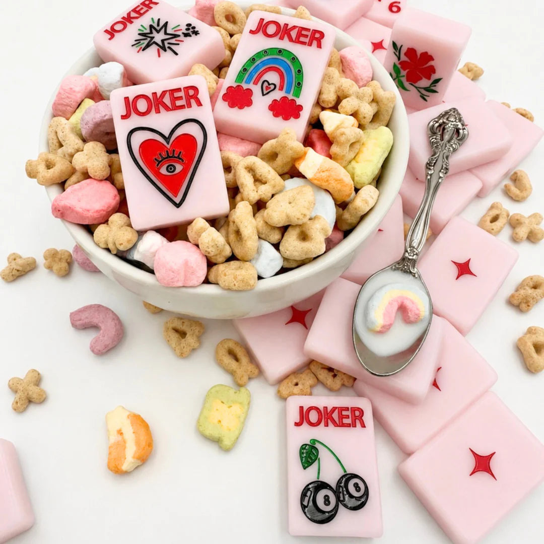 Lucky Charms Mahjong Tiles- MARSHMALLOW PINK