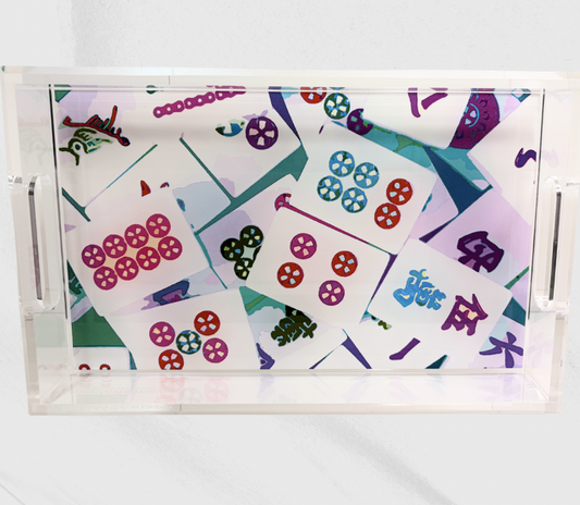 Mahjong Lively Rectangle Acrylic Tray