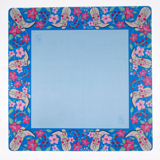 Boots and Blossoms Mat