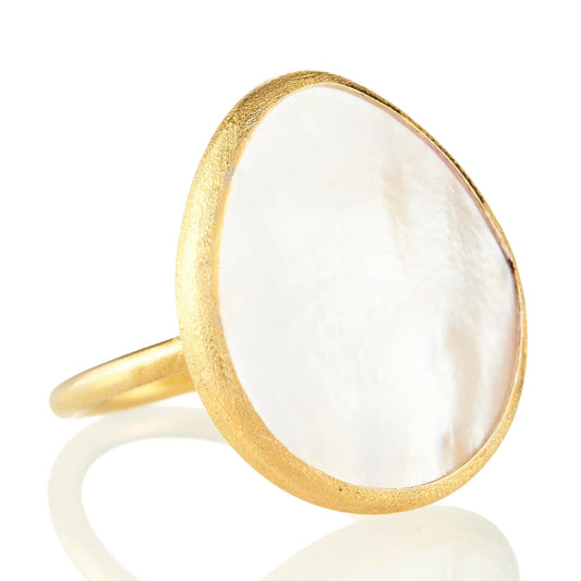 Mother of Pearl Teardrop Ring