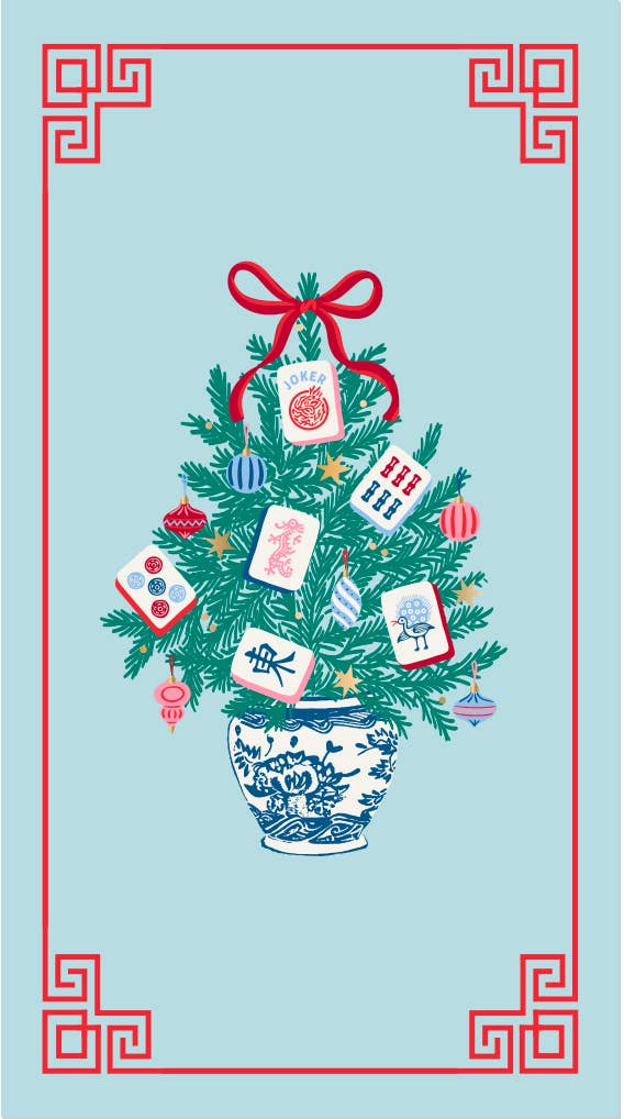 Mahjong Holiday Paper Guest Towels | Mahj Topiary