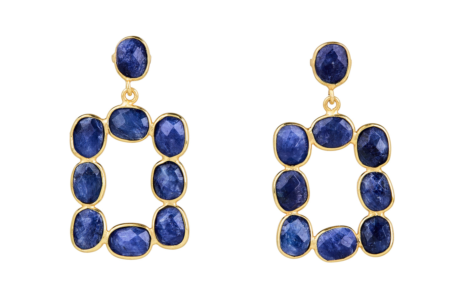 Sapphire Mini Oprah Drop Earrings