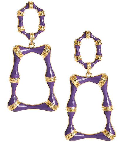Jordan Enamel Bamboo Earring