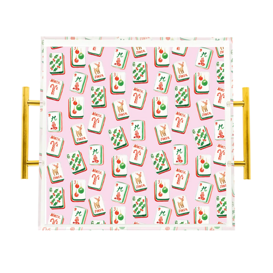Holiday Mahjong Acrylic Tray