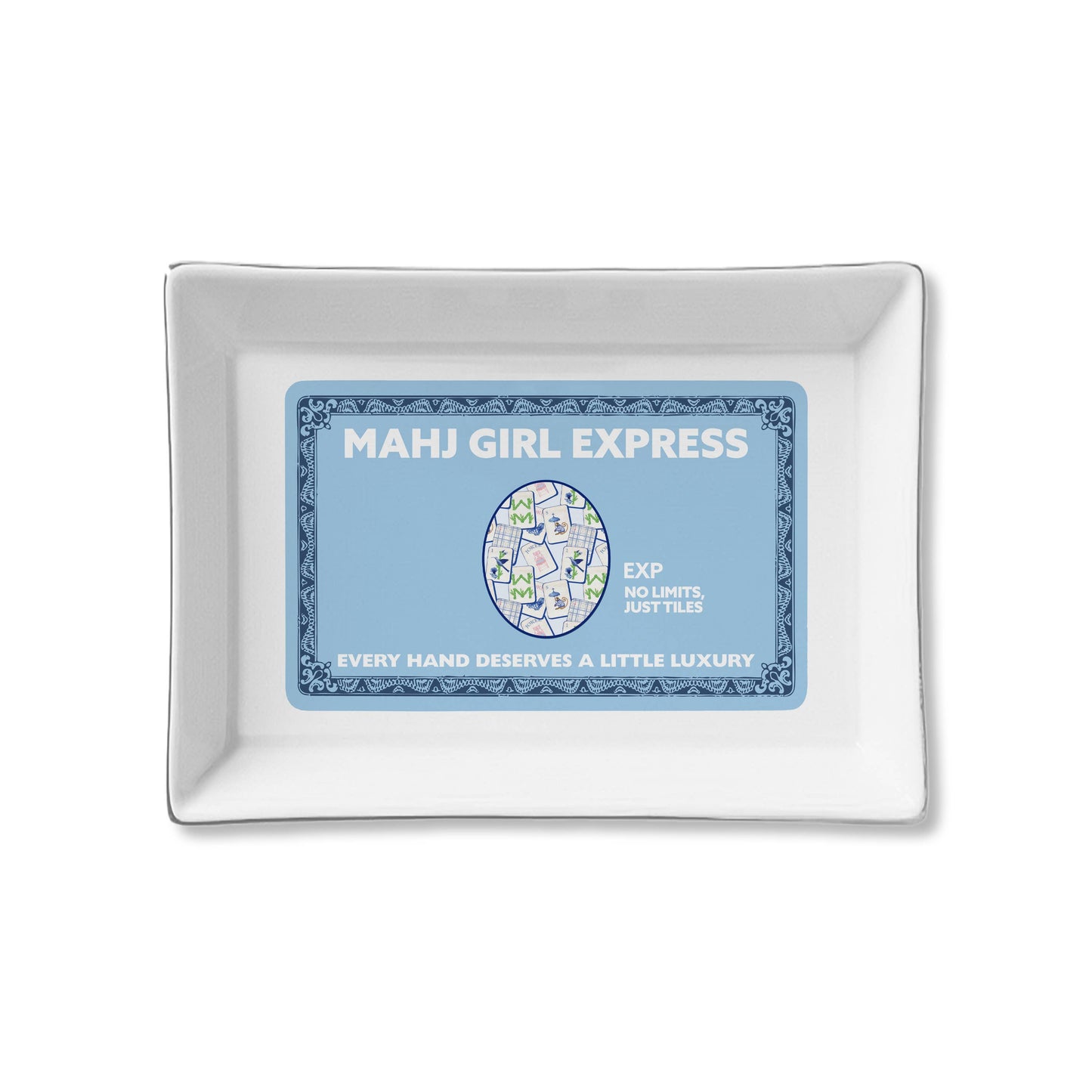 Mahj Girl Express Ceramic Tray