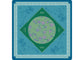 Cherry Blossom Mahjong Playing Mat in Malachite