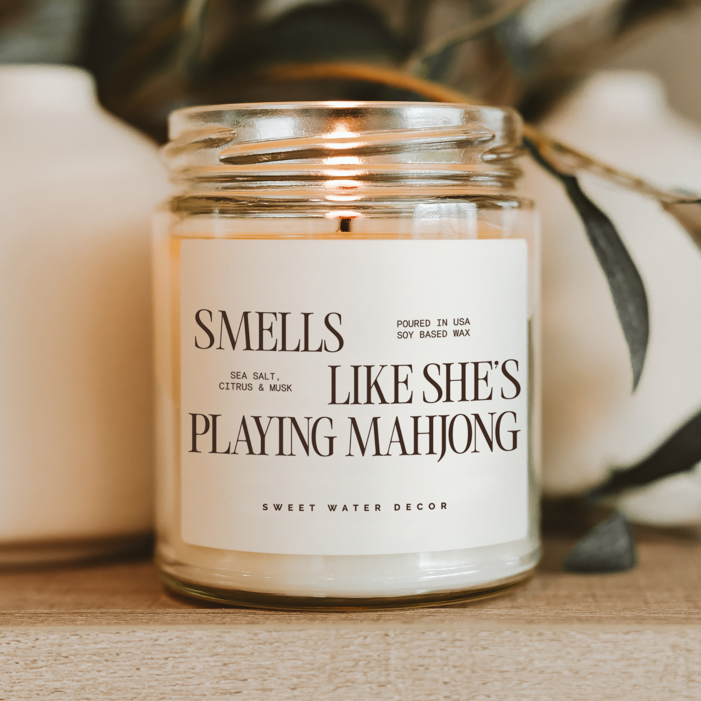 Smells Like She's Playing Mahjong  Candle