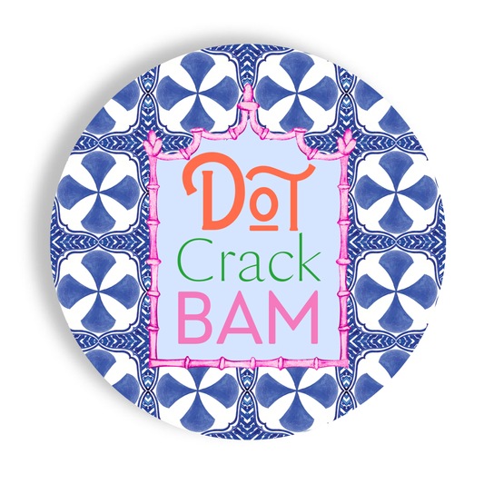 Mahjong Blue Tiles 24ct 7" Paper Plates