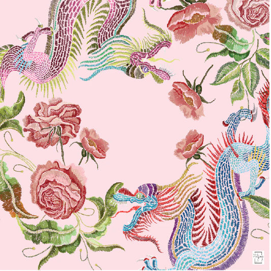 Year of the Dragon Mat (Pink Blush)
