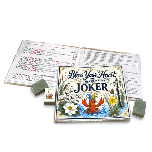 Pat's Monograms, LLC - Bless Your Heart, I Needed That Joker — Large NMJL Card Holder