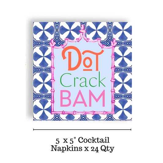 Mahjong Blue Cocktail Napkins