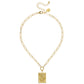 1 Bam Bird Mahjong Tile Paperclip Necklace