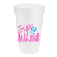 Sip and Mahjong Styrofoam Cups | Set of 10