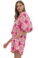 Macy Hot Pink Printed Short Dress