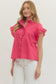 Sadie Ruffle Top in Red