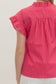 Sadie Ruffle Top in Red