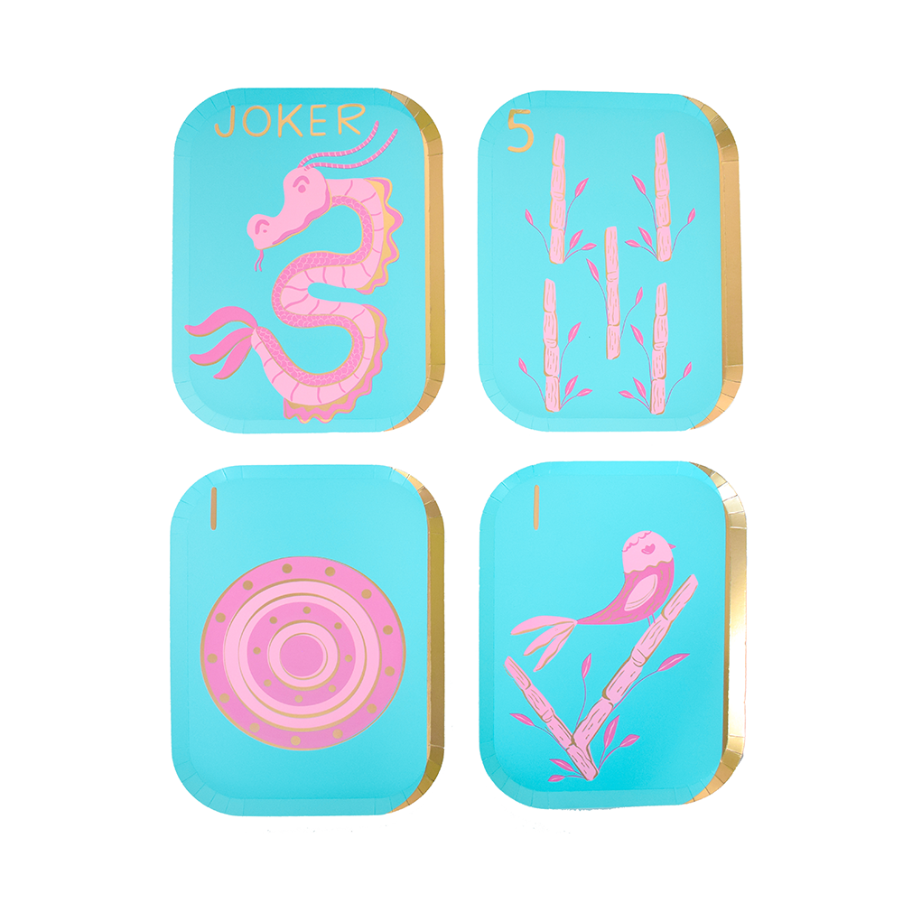Mahjong Tile Dinner Plates