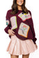Queen Of Sparkles  Plum Mahjong Tile Sweatshirt