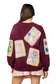 Queen Of Sparkles  Plum Mahjong Tile Sweatshirt