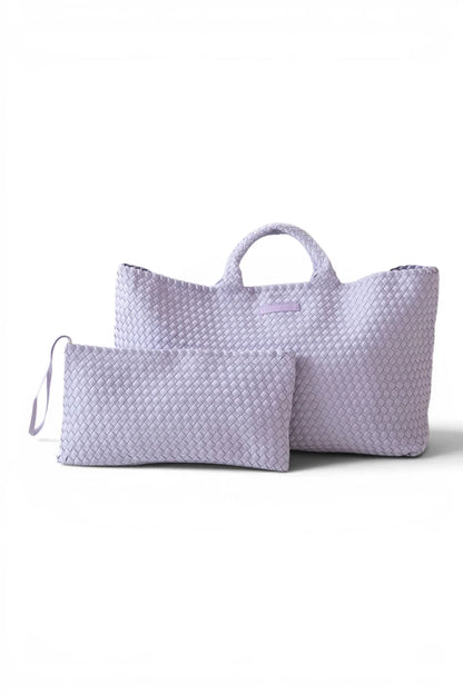 Woven Mahjong Carryall with Matching Tile Pouch