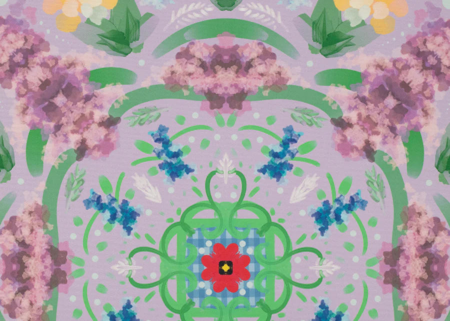 Lavender Garden Party Mahjong Playing Mat