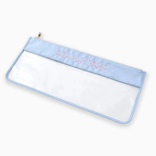 Light Blue Bamboo Mahjong Tile Bag