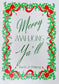 Pink Holly Jolly Christmas Mahjong Set