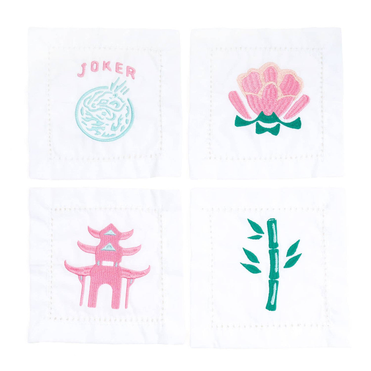 Embroidered Cocktail Napkin Set