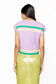 Lavender, Green & Yellow 'Queen Cake' Striped Top