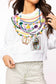 White Mardi Gras Queen Beads Sweatshirt