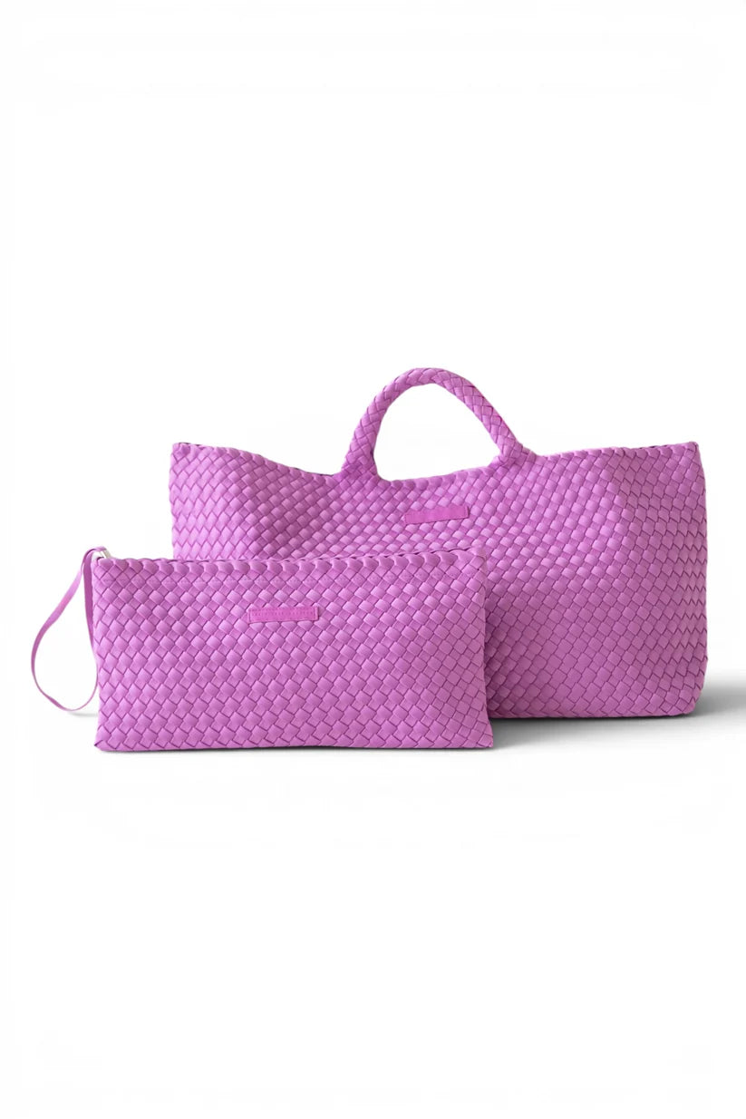 Woven Mahjong Carryall with Matching Tile Pouch