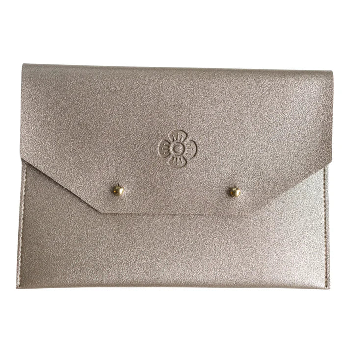 Pewter Card Clutch