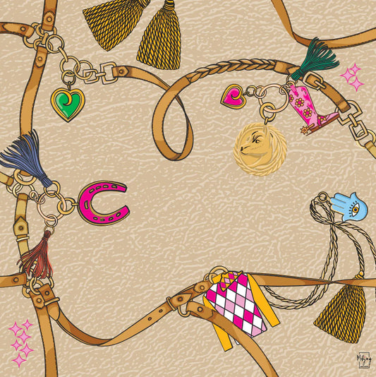 Pleated Year of the Horse Double Sided Mat