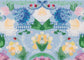 Powder Blue Garden Party Mahjong Playing Mat