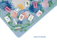 Powder Blue Garden Party Mahjong Playing Mat