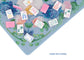 Powder Blue Garden Party Mahjong Playing Mat