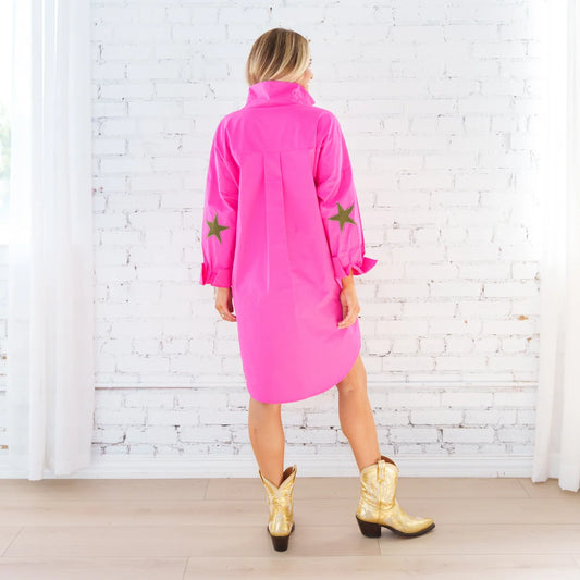 Hot Pink Preppy Star Dress