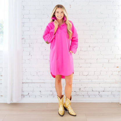 Hot Pink Preppy Star Dress
