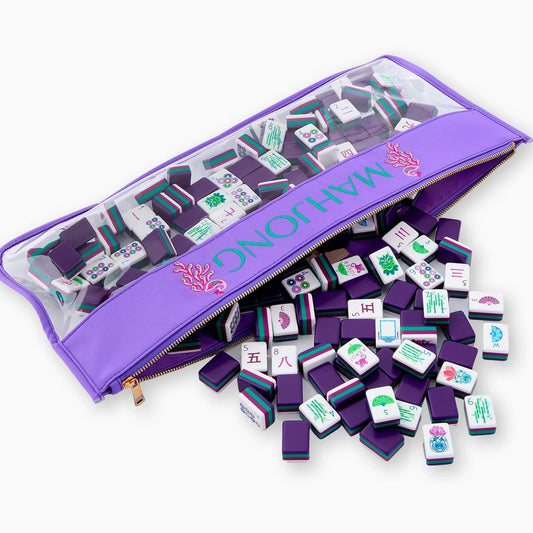 Peacock Purple Mahjong Tile Bag