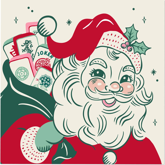 Mahj Santa Holiday Cocktail Napkins