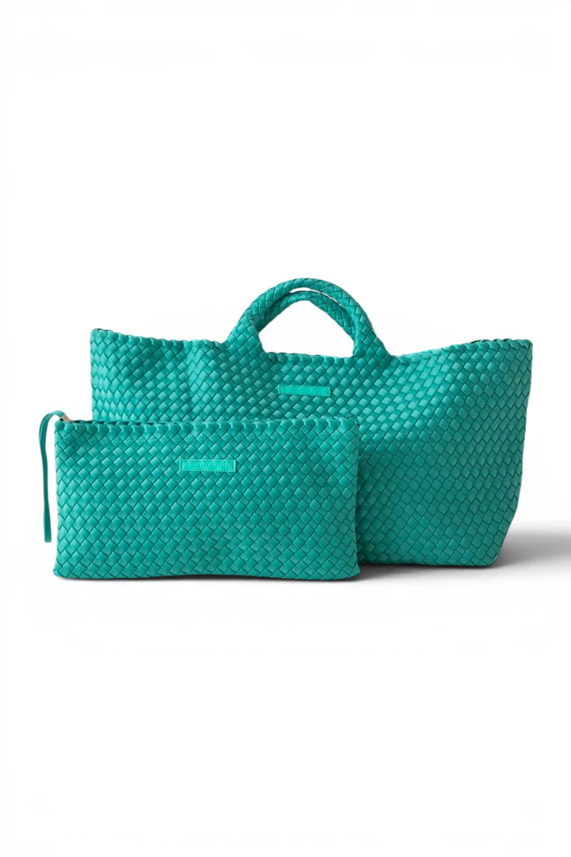 Woven Mahjong Carryall with Matching Tile Pouch