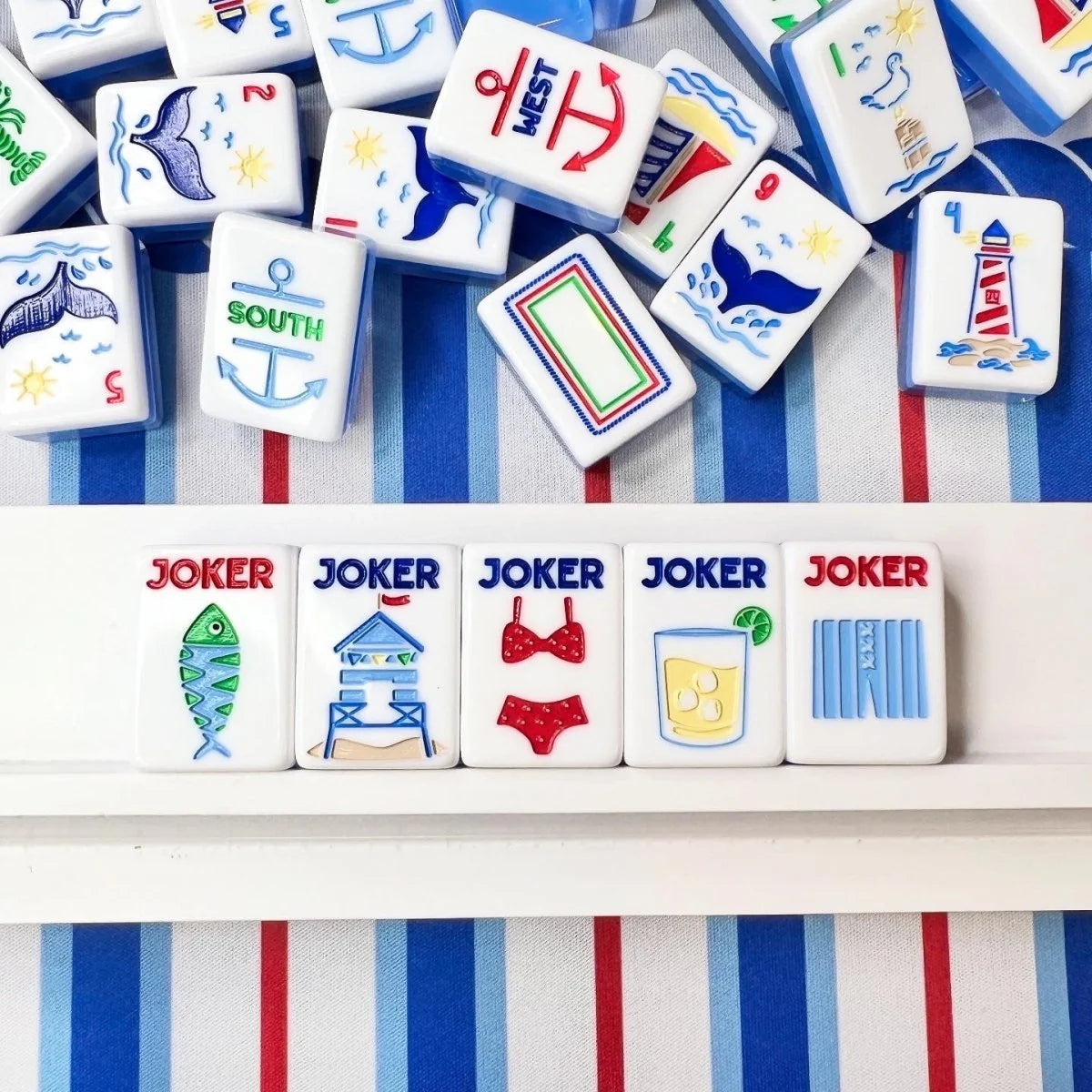 The Nantucket Mahjong Collection with Mat & Shufflers